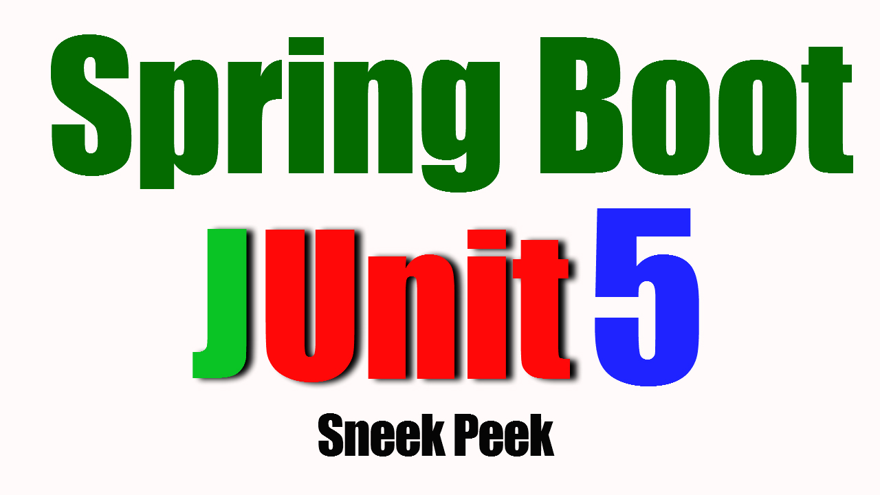 Spring Boot and JUnit 20   MVP Java