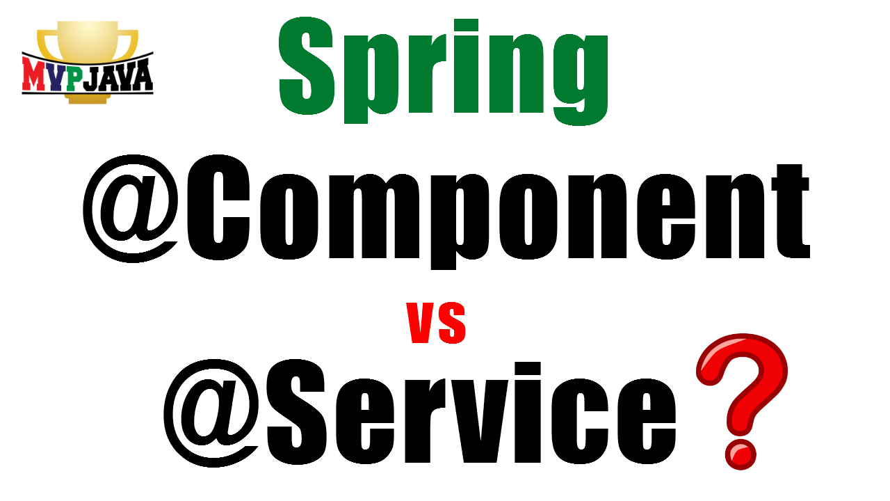 spring service vs component | MVP Java