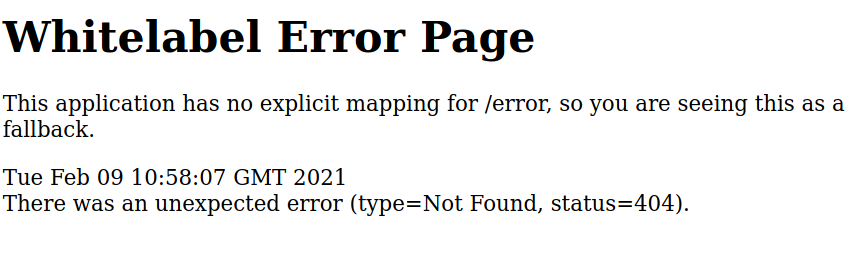 Spring Boot Security - Default error page | MVP Java